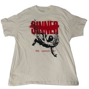 Sinner Fashion Nova Red and White Graphic Tee